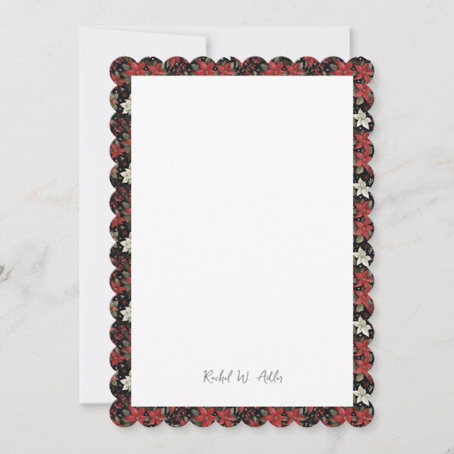 Winter Poinsettas & Botanicals Cards eller Inbjuda Inbjudningar (Framsida)