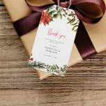 Winter Poinsettia Greenery Blommigt Bröllop Presentetikett<br><div class="desc">Våra botaniska Berries Mistletoe-Märkre kan enkelt anpassas till din speciella dag. Anpassa enkelt den här presentknappen genom att klicka på märkrn "Anpassa". Våra konstruktioner ger den traditionella blommigten inslag grönaktiga contemporary och skapar en balans mellan elegans och modernitet i perfekten. Dessa inbjudningar inspireras av naturen och tillför ett extra-lagrar av...</div>