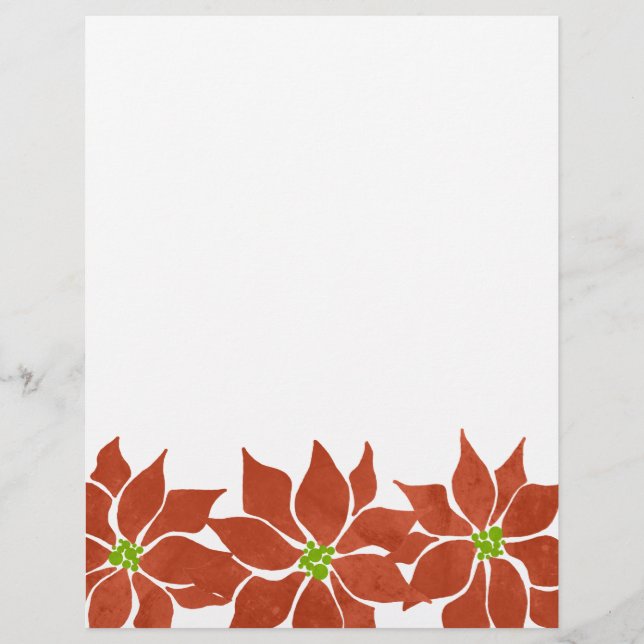 Winter Poinsettia Watercolor Reklamblad (Framsidan)