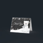 Winter Polar Bear Snowflake Chalkboard Tack Kort<br><div class="desc">Winter Polar Bear Snowflake Chalkboard Thank You Card</div>