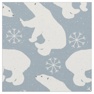 Winter-Polarna Bear seamless mönster + dina idéer Tyg