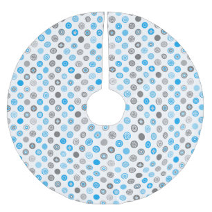 Winter Polka Dot Träd Skirt Julgransmatta Borstad Polyester