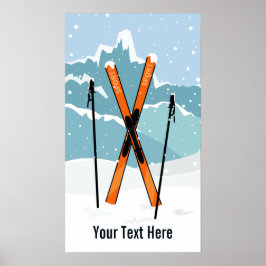 Winter-poster av anpassningsbar Text-vinter Poster