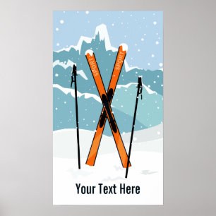 Winter-poster av anpassningsbar Text-vinter Poster