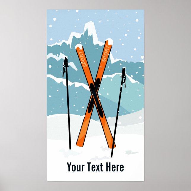 Winter-poster av anpassningsbar Text-vinter Poster (Framsidan)