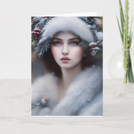 Winter Princess Helgdag Card Kort