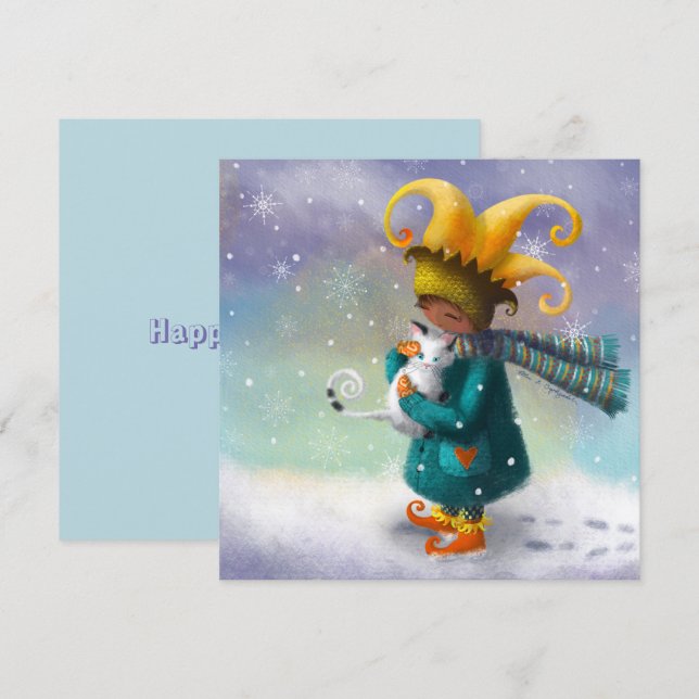 Winter Princess och hennes katt (Fram/baksida)