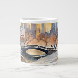 Winter Quiet Joy, Central Park Snö Scene Mugg Jumbo Mugg