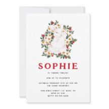 Winter Rabbit Blommigt | FÖDELSEDAGSFEST