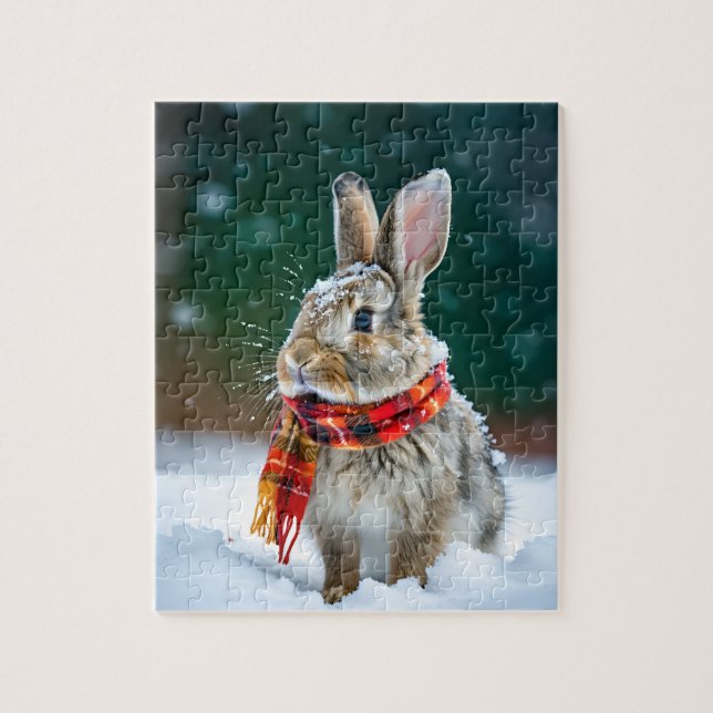 Winter Rabbit Puzzle Pussel (Vertikal)