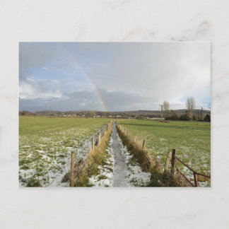 Winter Rainbow Arnside Moss Vykort