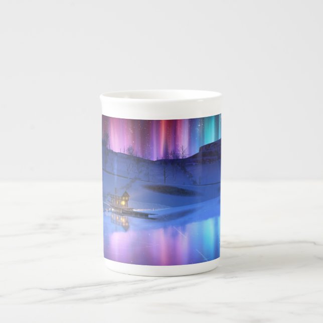 Winter Rainbow Mugg Benporslin Mugg (Framsidan)
