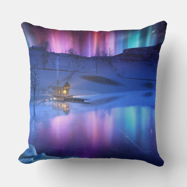 Winter Rainbow Pillow Kudde (Framsida)