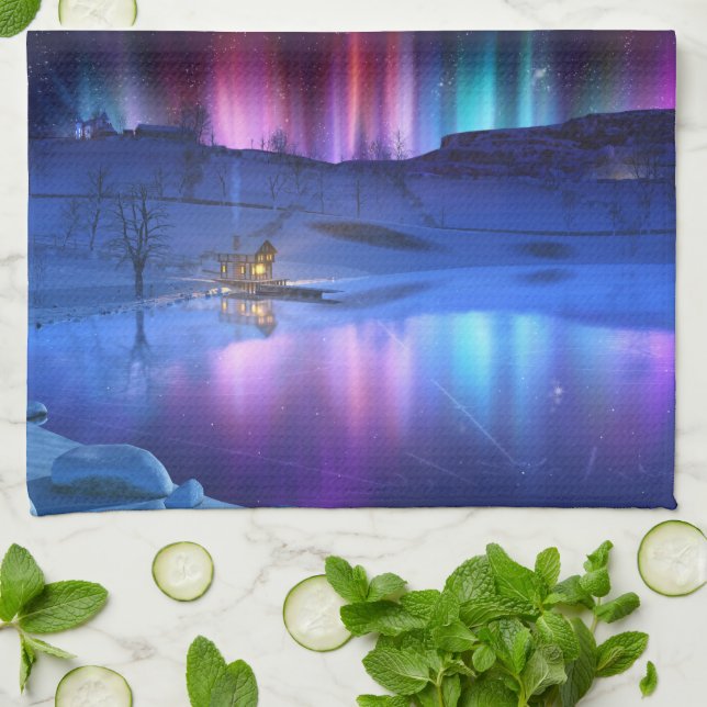 Winter Rainbow Towel Kökshandduk (Vikta)