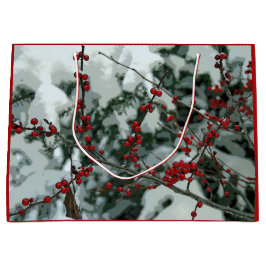 Winter Red Berries Helgdag Gift Bag