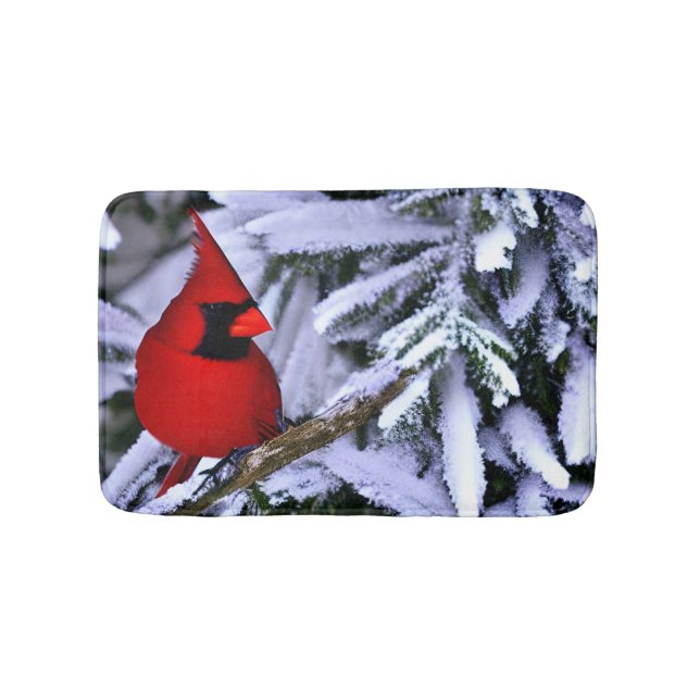 Winter Red Cardinal Badrumsmatta (Framsidan)