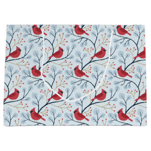 Winter Red Cardinal Bird