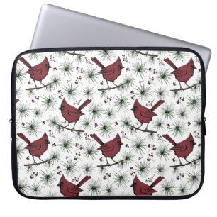 Winter Red Cardinals jul Mönster Laptop Fodral