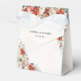 Winter Red Greenery Pinecone Wedor Box Presentaskar