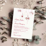 Winter Red jul Bauble Ornaments Bröllop Inbjudningar<br><div class="desc">Elegant kranbär röda julprydnadsföremål,  vinterbröllopsinbjudan med elegant-skript. Detaljerade,  hängda,  röda,  dekorativa designer. Anpassa med din namn och din bröllop-information i gult skript och serif-bokstäver. Berry rött tillbaka. Designad för att matcha vår Winter Red jul Bauble Ornaments Bröllop Collection.</div>