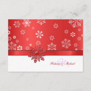 Winter Red & White Snowflake OSA kort