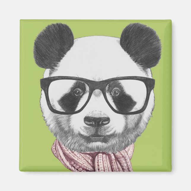 Winter Redo Panda Bear Magnet (Framsidan)