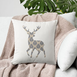 Winter Reindeer Chinoiserie Kudde