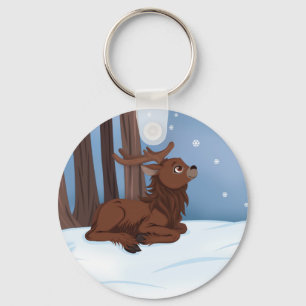 Winter Reindeer Nyckelring