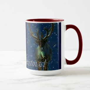 Winter Reindeer, Snö & God jul Design Mugg