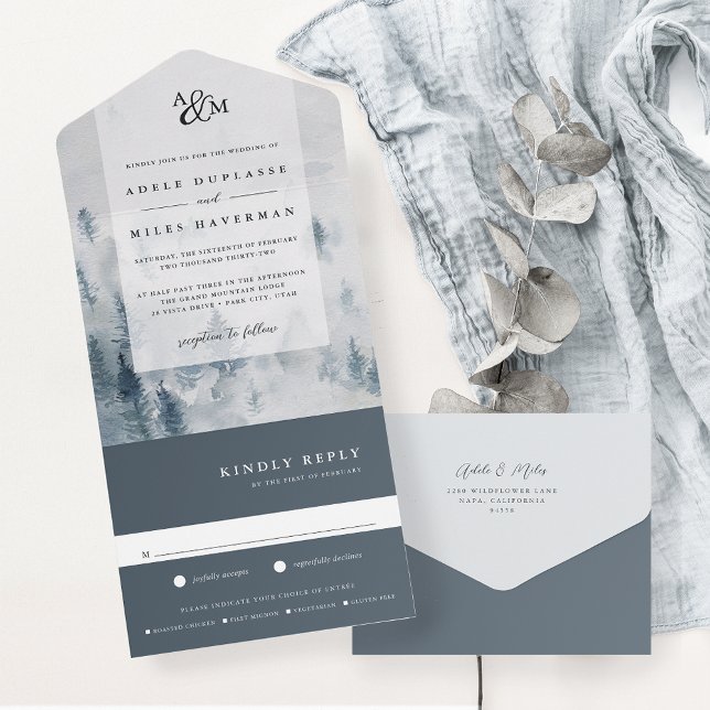 Winter Reverie Monogram Bröllop (Skapare uppladdad)