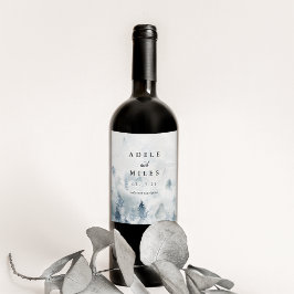 Winter Reverie | PERSONLIG BRÖLLOP Vinflaska Etikett