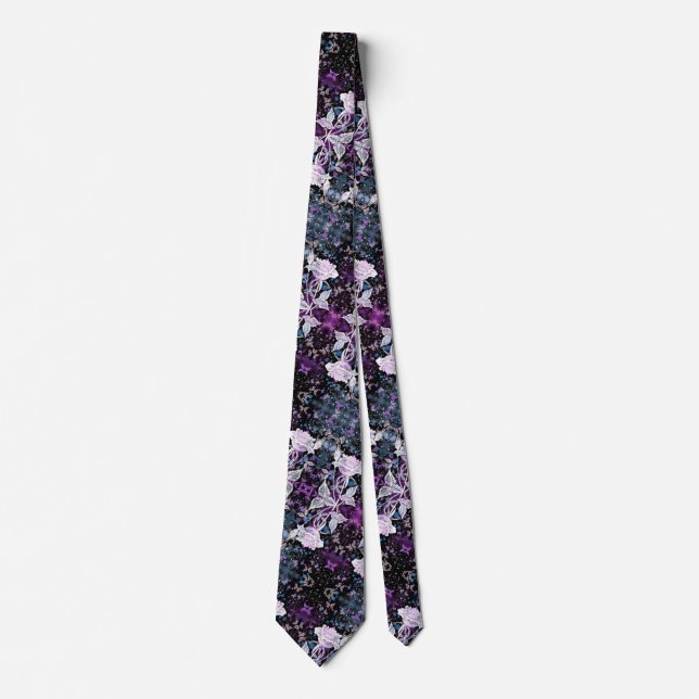 Winter Ro och Butterflies Neck Tie Slips (Framsida)