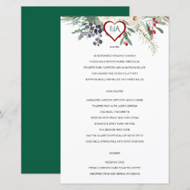 Winter Ro Pinery Bröllop Menu