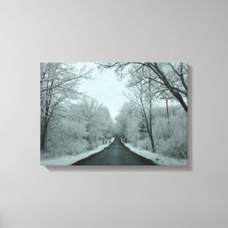 Winter Road Canvastryck