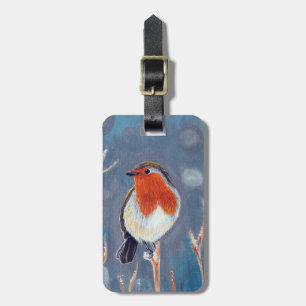 Winter Robin Painting Bagagebricka