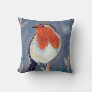 Winter Robin Painting Kudde