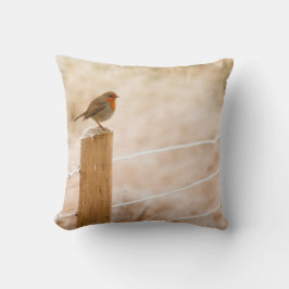 Winter Robin Redbröst Kudde