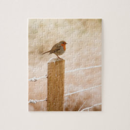 Winter Robin Redbröst Pussel