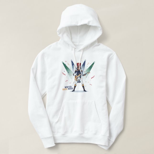 Winter Rock-stämning – Nötknäppargitarrist Hoodie (Design framsida)