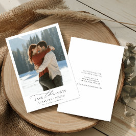Winter Romantic Westernare Bröllop Photo Spara Datumet