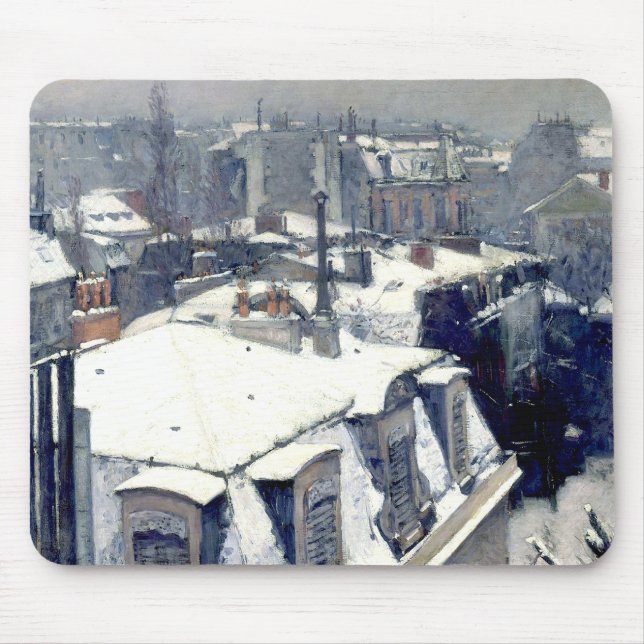 Winter RoOfops Paris Mousepad Musmatta (Framsidan)