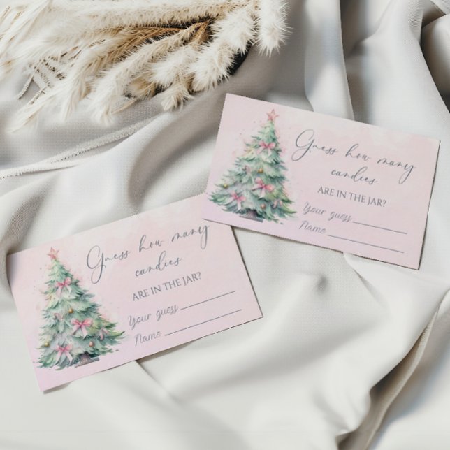 Winter rosa Julgran gissar hur många kaniner Tilläggskort (Skapare uppladdad)