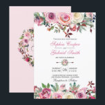 Winter Rosa Mauve Ro Blommigt Gräs Gren Bröllop Inbjudningar<br><div class="desc">Elegant, julvinter, ljus rosa mauve, lila ro blommigt, gräs bröllopsinbjudan. Den här moderna, botaniska, vattenfärgsdesignen har vackra vattenkrämvita, ljusa rosa, mauva, lila ro, gräs gren med blåbär arrangemanga med lila. På baksidan av kortet, en andedräkt av blommigt med brud och grooms monogram på mjuk rosa. Underbart val för romantiskt fall...</div>