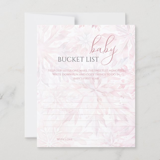 Winter Rosa Snowflake Baby Bucket List (Framsida)
