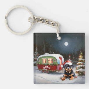 Winter Rottweiler Caravan jul Äventyr