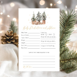 Winter Rustic Baby Predictions, Advice Shower Game