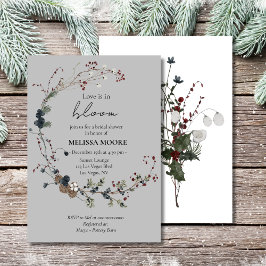Winter Rustic Boho Kärlek är i Möhippan Bloom Inbjudningar