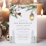 Winter Rustic Gräs Träd Botaniskt Lantern Bröllop Inbjudningar<br><div class="desc">Inbjudan gäster firar din speciella dag med den här fantastiska julbröllopsinbjudan, med en tidlös design av gräs träd, ömtåligt botaniskt inslag och en vintage lantern. Perfekt för vinterbröllop med ett naturligt eller rustiskt tema ger denna inbjudan liv åt säsongens mysiga charm. Det är ett vackert sätt att ange tonen för...</div>