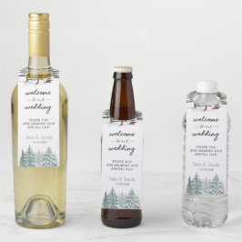 Winter Rustic Gräs Träd Lantern Botanical Bröllop