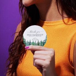 Winter Rustic Gräs Träd Lantern Botanical Bröllop Gåvor Etiketter